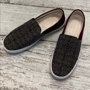 Chanel Tweed Slip on Sneaker